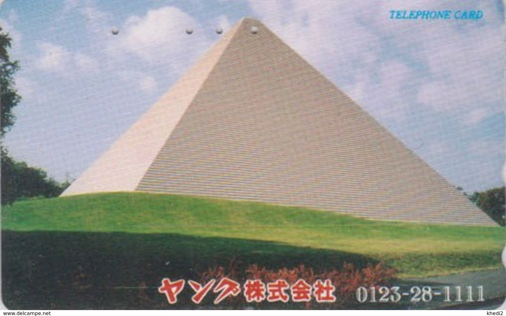 Télécarte Japon / 110-011 - Site EGYPTE - PYRAMIDE ** YANKU **  - EGYPT Related Japan Phonecard - 217 - Kultur