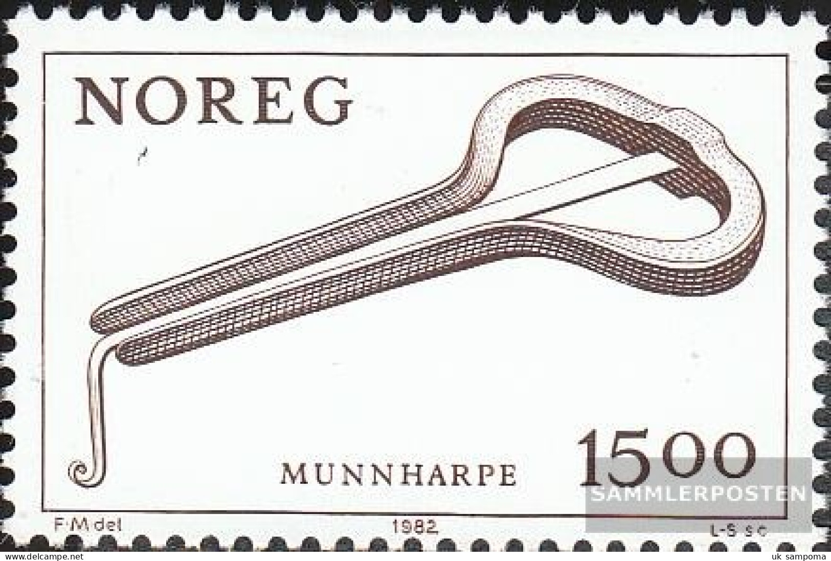 Norway 864 (complete Issue) Unmounted Mint / Never Hinged 1982 Musical Instruments - Unused Stamps