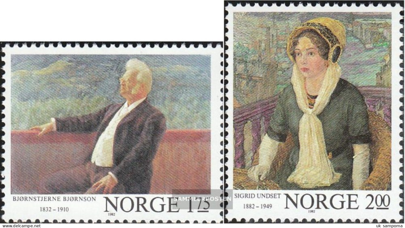 Norway 870A-871A (complete Issue) Unmounted Mint / Never Hinged 1982 Writers - Nuevos