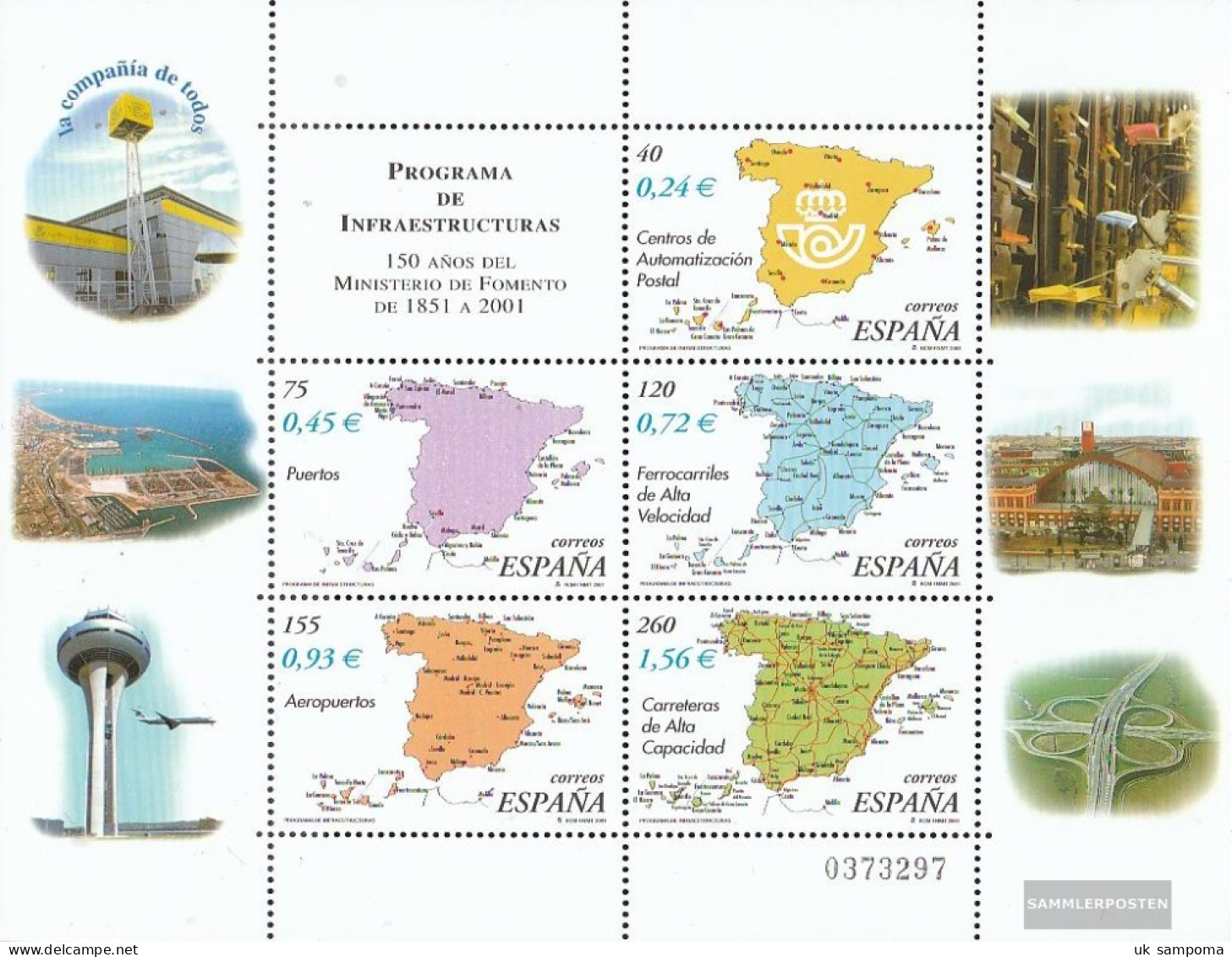 Spain Block103 (complete Issue) Unmounted Mint / Never Hinged 2001 Public DIENST - Blocks & Sheetlets & Panes