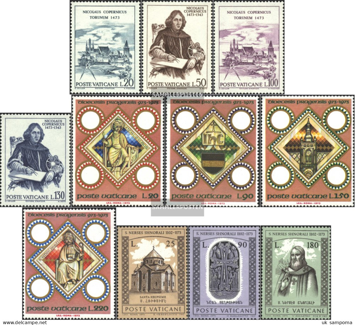 Vatikanstadt 621-624,625-628,629-631 (complete Issue) Unmounted Mint / Never Hinged 1973 Copernicus, Episcopal, Patriarc - Unused Stamps