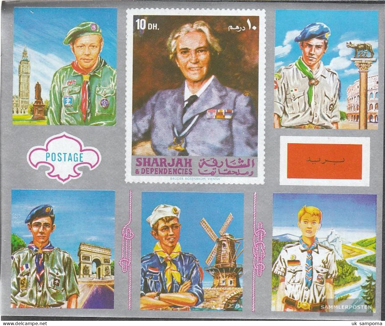 Sharjah Block101 (complete Issue) Unmounted Mint / Never Hinged 1971 Scouts Europe - Sharjah