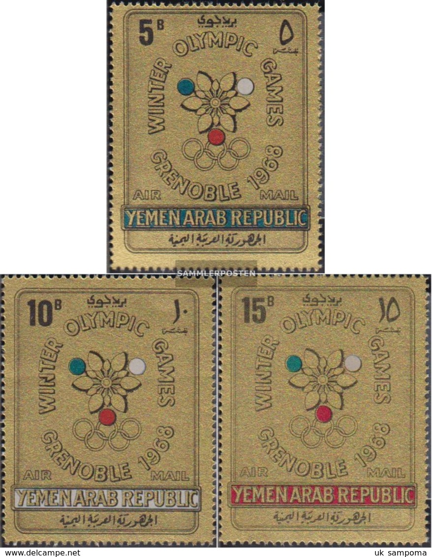 North Yemen (Arab Republic.) 613-615 (complete Issue) Fine Used / Cancelled 1967 Olympic. Winter Games, Grenoble - Yemen