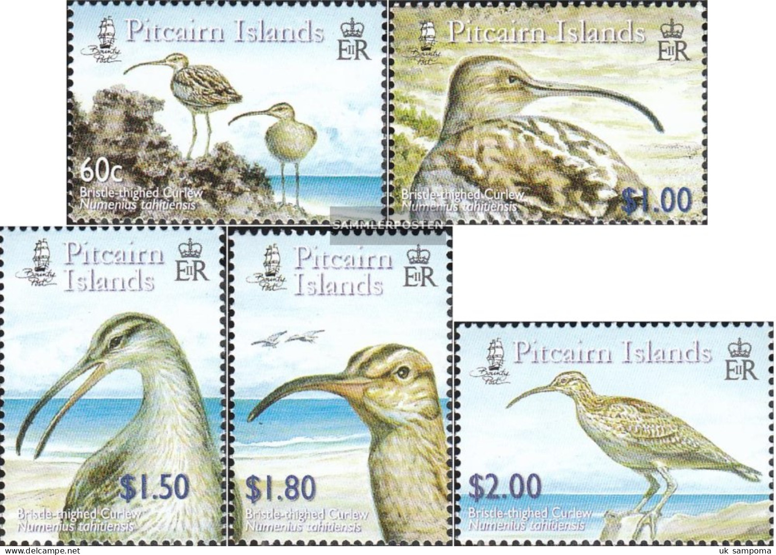 Pitcairn 685-689 (complete Issue) Unmounted Mint / Never Hinged 2005 Borstenbrachvögel - Pitcairn Islands