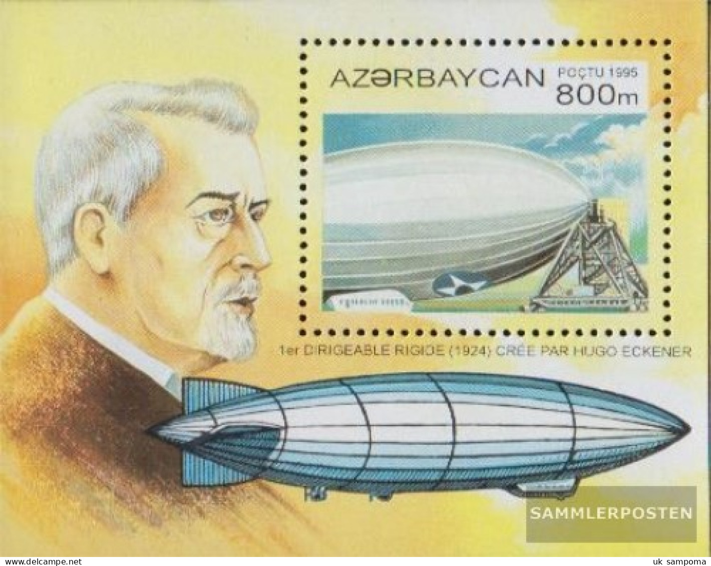 Aserbaidschan Block14 (complete Issue) Fine Used / Cancelled 1995 Balloons And Airships - Aserbaidschan