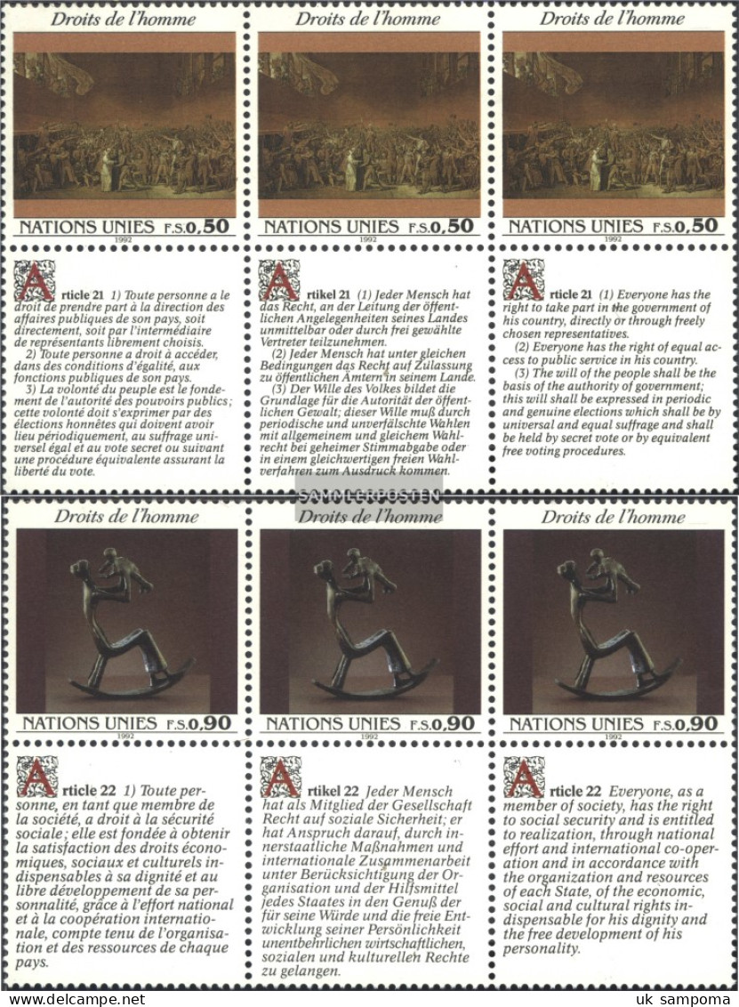 UN - Geneva 223-224 Sechserblocks (complete Issue) Unmounted Mint / Never Hinged 1992 Human Rights - Unused Stamps