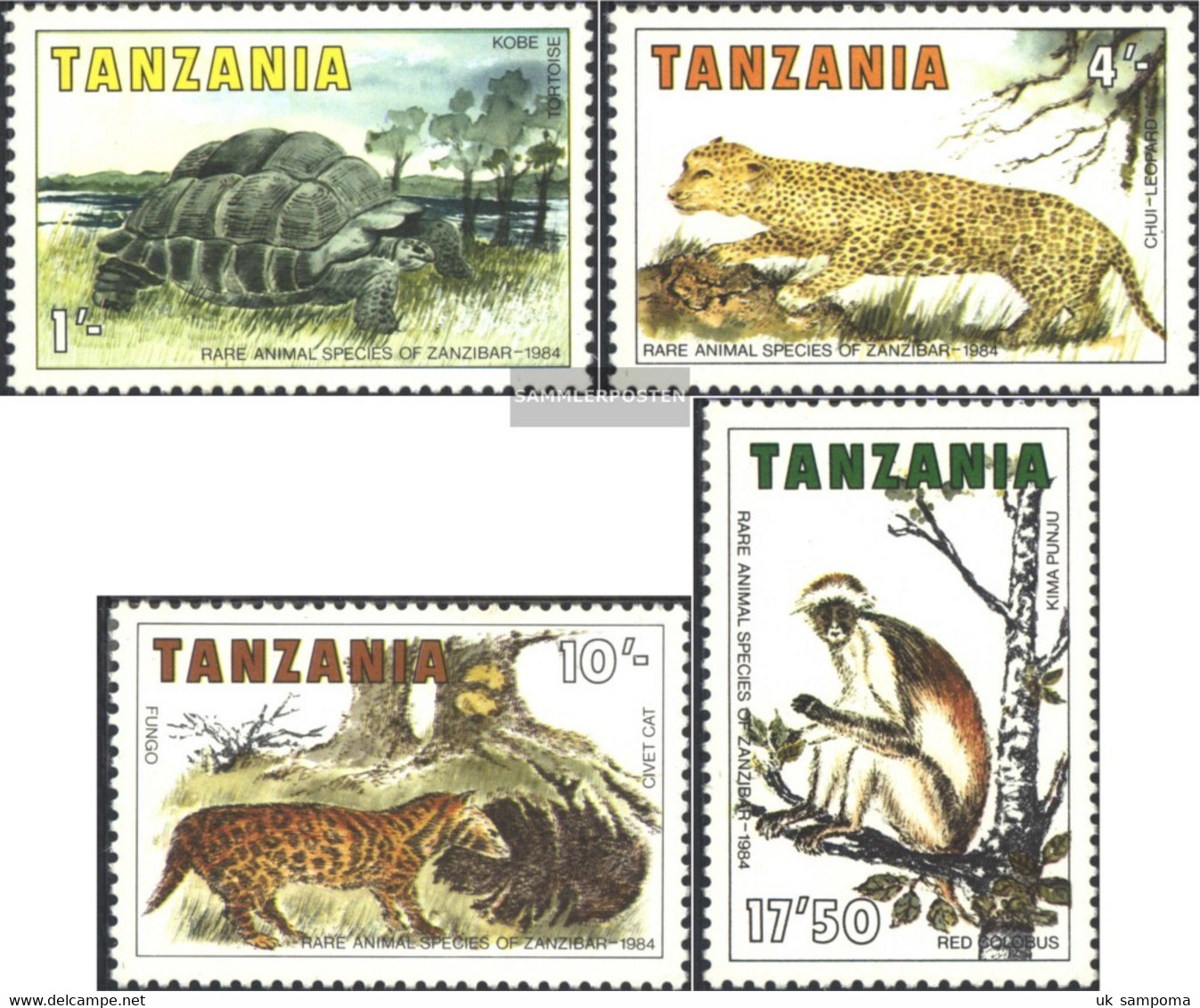 Tanzania 258-261 (complete Issue) Unmounted Mint / Never Hinged 1985 Animals Of Zanzibar - Tanzania (1964-...)