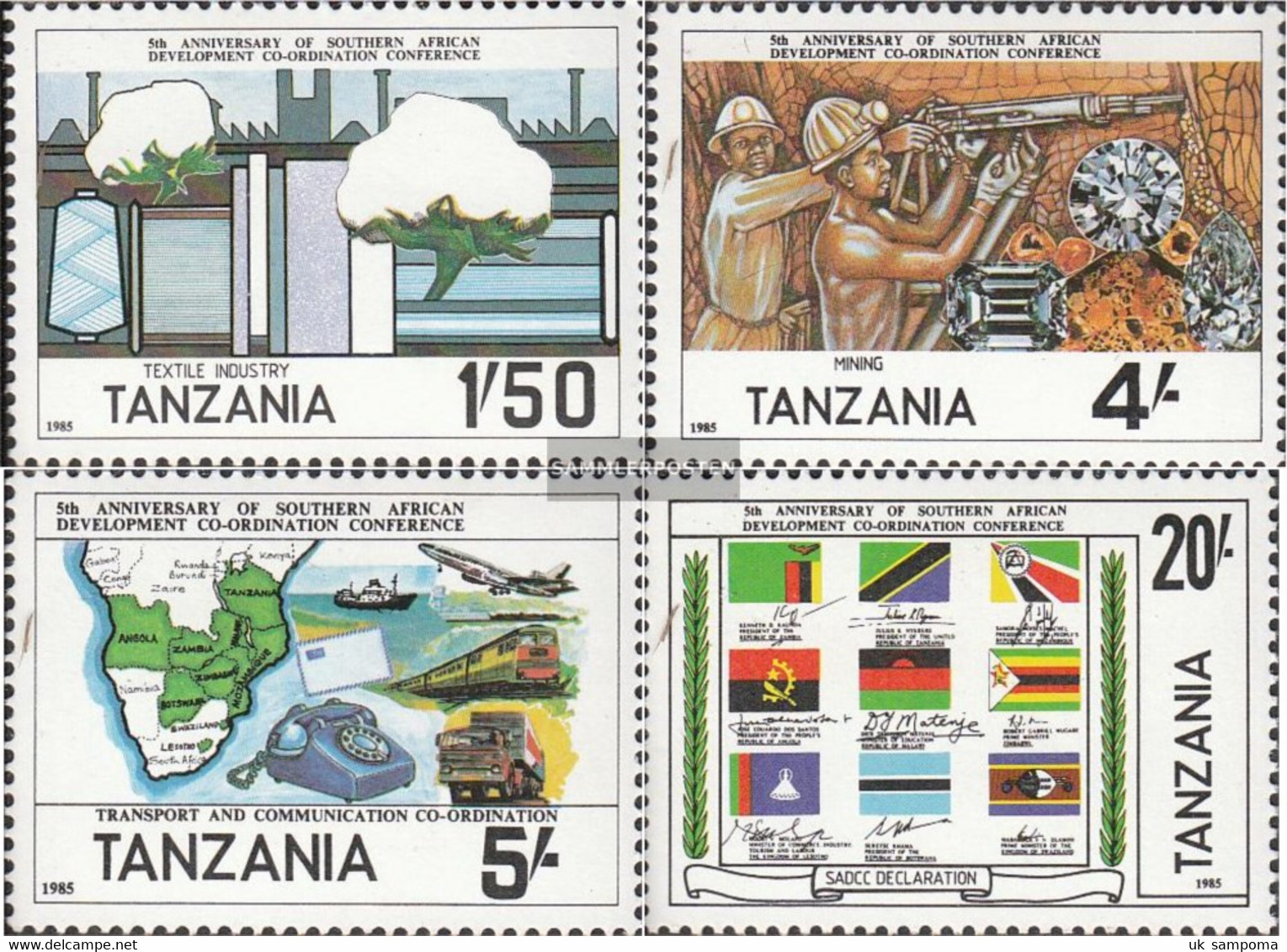 Tanzania 254-257 (complete Issue) Unmounted Mint / Never Hinged 1985 Entwicklungsgemeinschaft - Tanzania (1964-...)