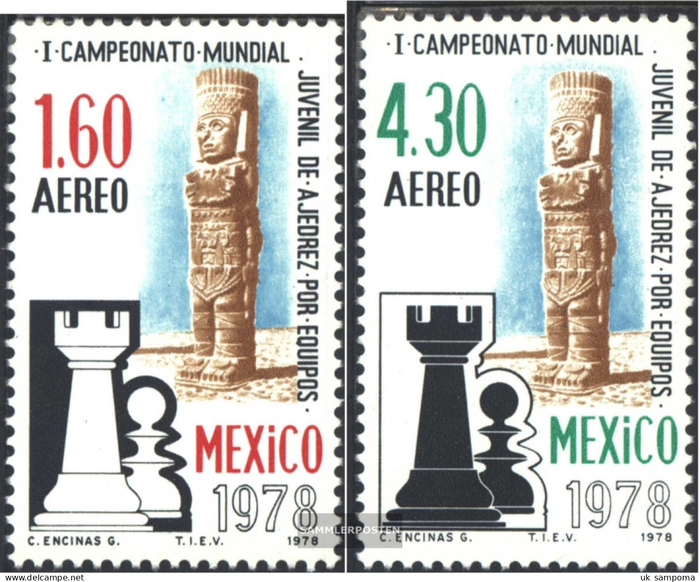 Mexico 1601-1602 (complete Issue) Unmounted Mint / Never Hinged 1978 Youth-Chess-WM - Mexico