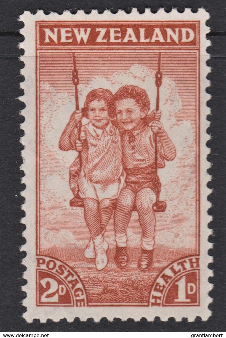 New Zealand 1942 Health - Children On Swing 2d+1d MH - Neufs