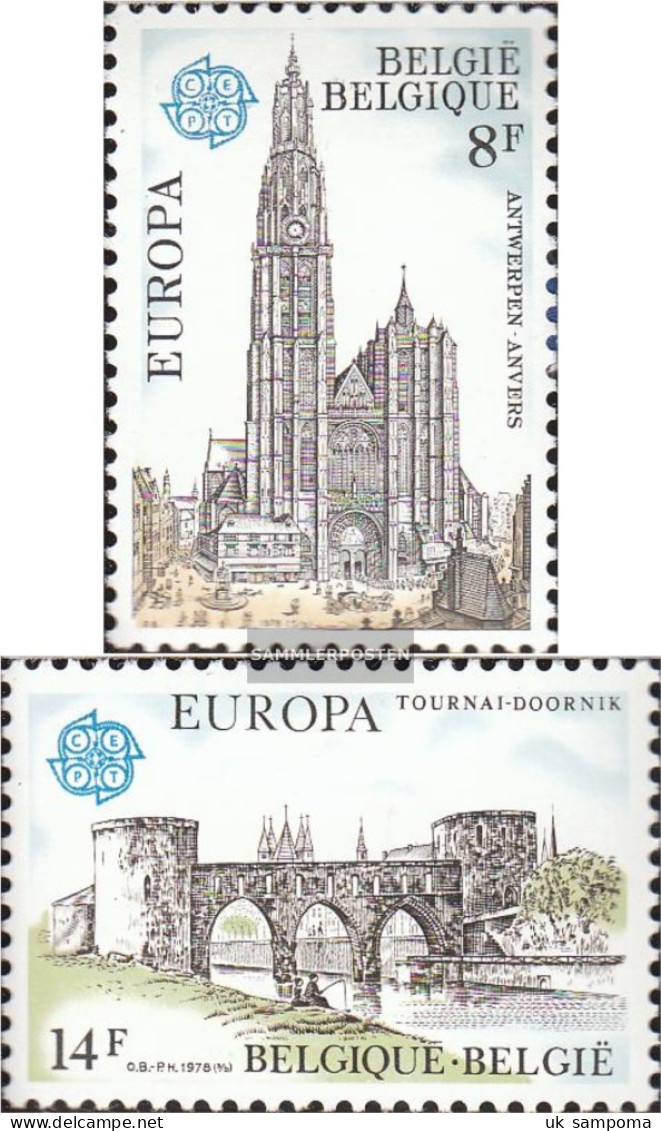 Belgium 1943-1944 (complete Issue) Unmounted Mint / Never Hinged 1978 Monuments - Unused Stamps