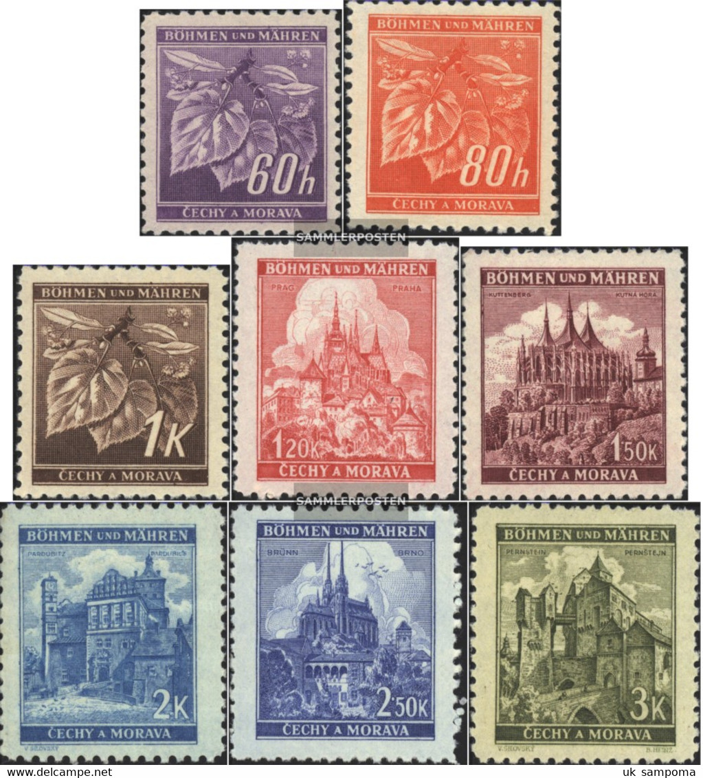 Bohemia And Moravia 65-72 (complete Issue) Unmounted Mint / Never Hinged 1941 Clear Brands - Unused Stamps