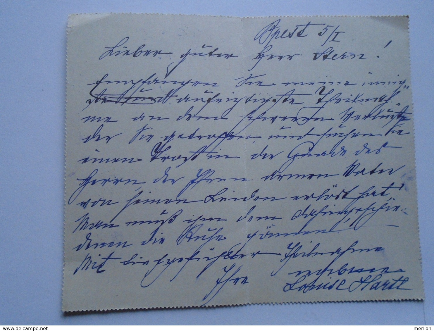 D168914 Hungary Zárt Levelezőlap  1904  Budapest - Louise Harlt -to Stern Manó - Lettres & Documents