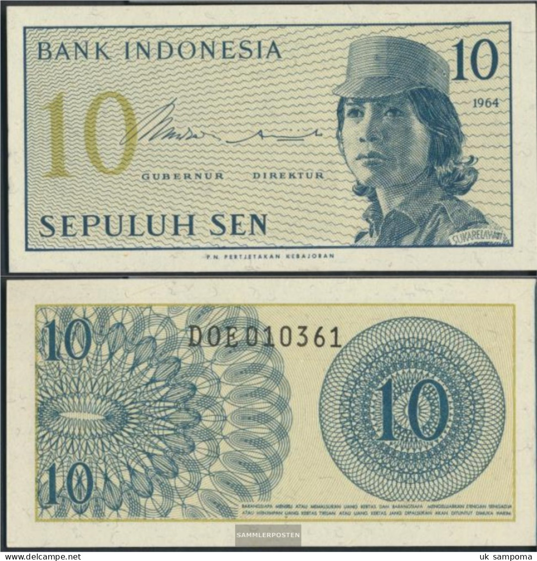 Indonesia Pick-number: 92a Uncirculated 1964 10 Sen - Indonesia