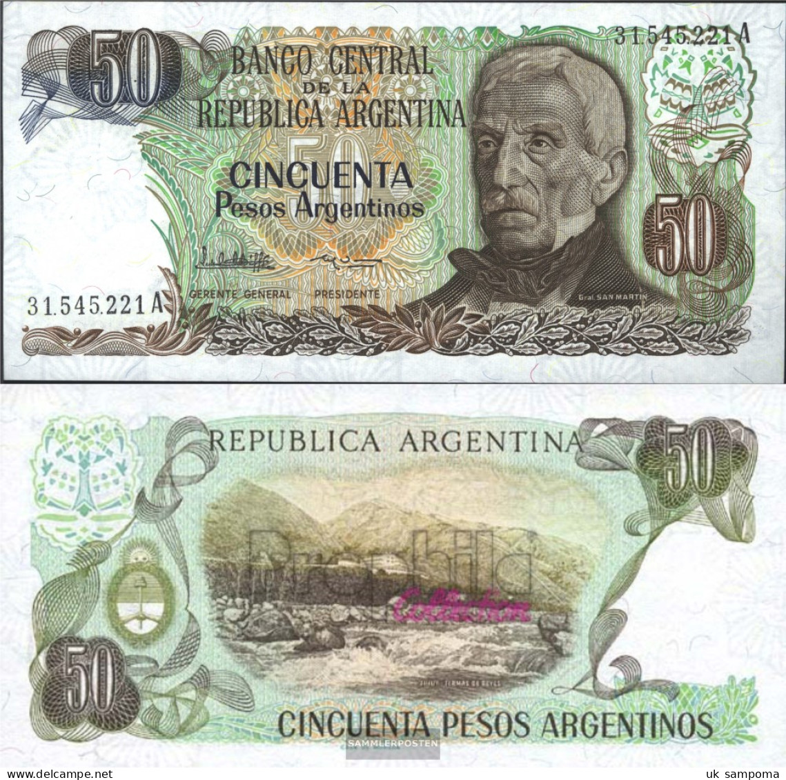 Argentina Pick-number: 314a Uncirculated 1983 50 Pesos - Argentina