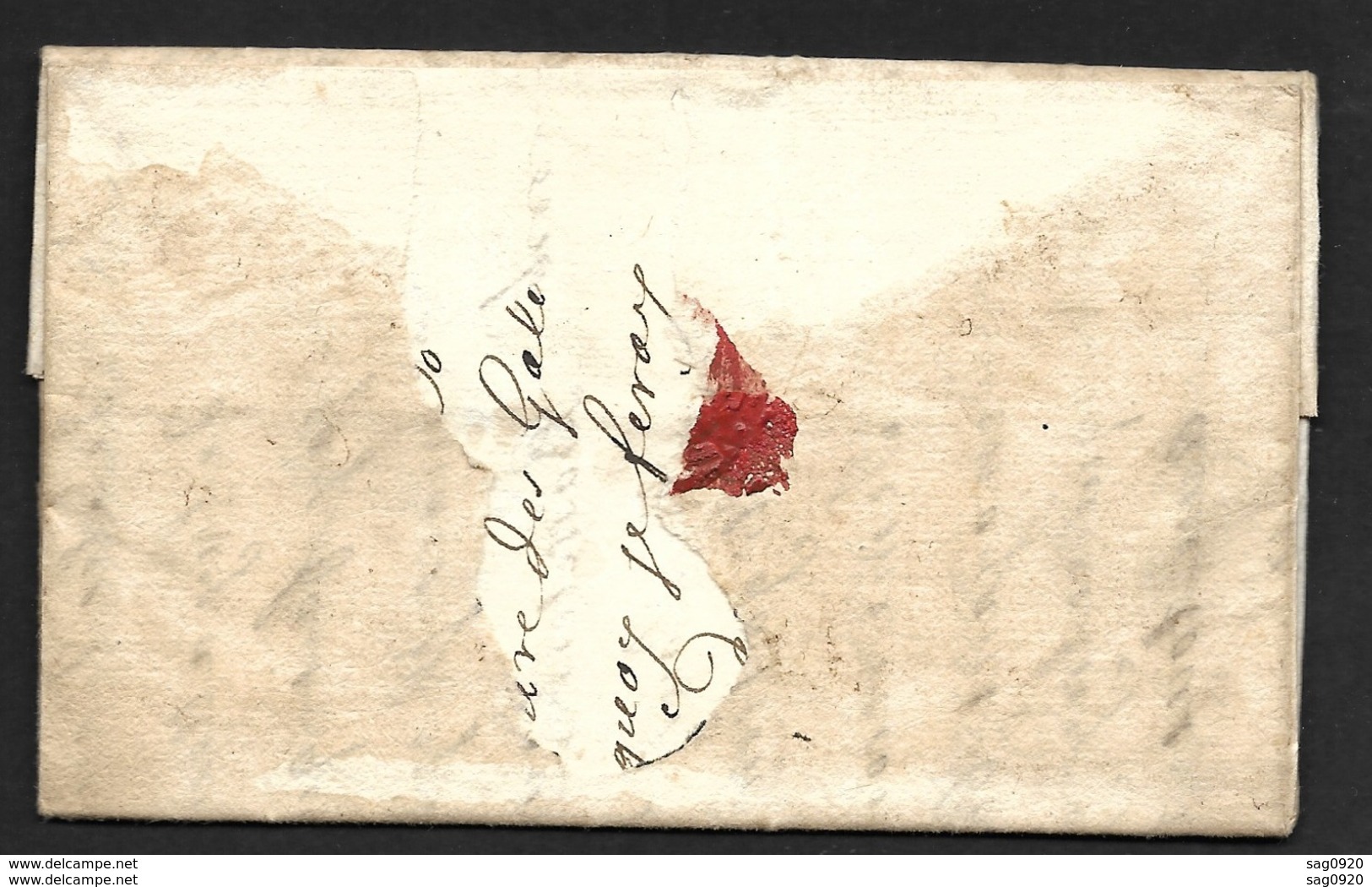 Bches Du Rhone-Lettre (De Alger) Avec Marque Manuscrite De Marseille Lenain N°1-1700-Pour Bordeaux - ....-1700: Précurseurs