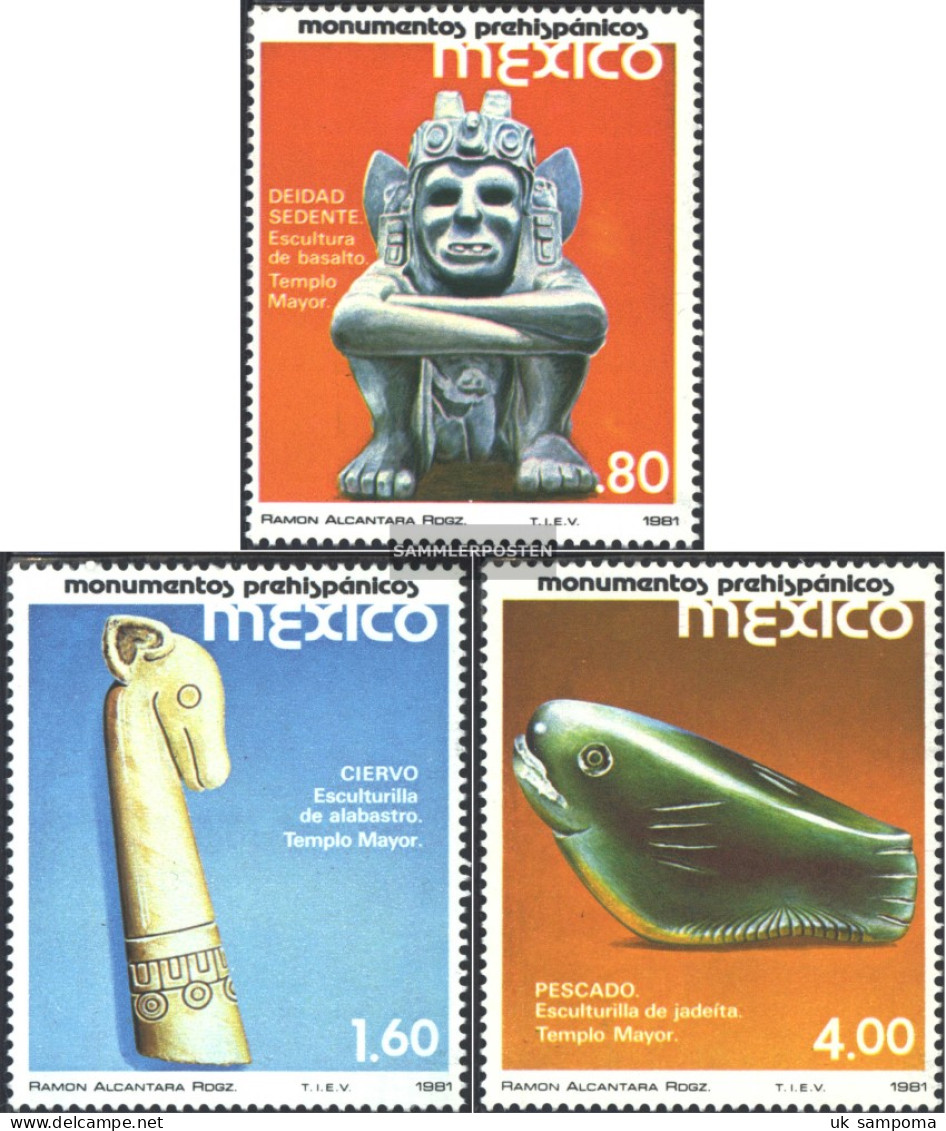 Mexico 1761-1763 (complete Issue) Unmounted Mint / Never Hinged 1981 Pre-Columbian Monuments - Mexico