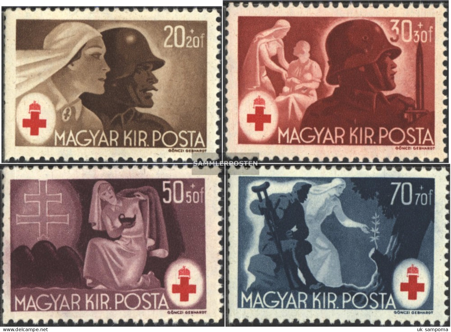 Hungary 749-752 (complete Issue) Unmounted Mint / Never Hinged 1944 Red Cross - Unused Stamps