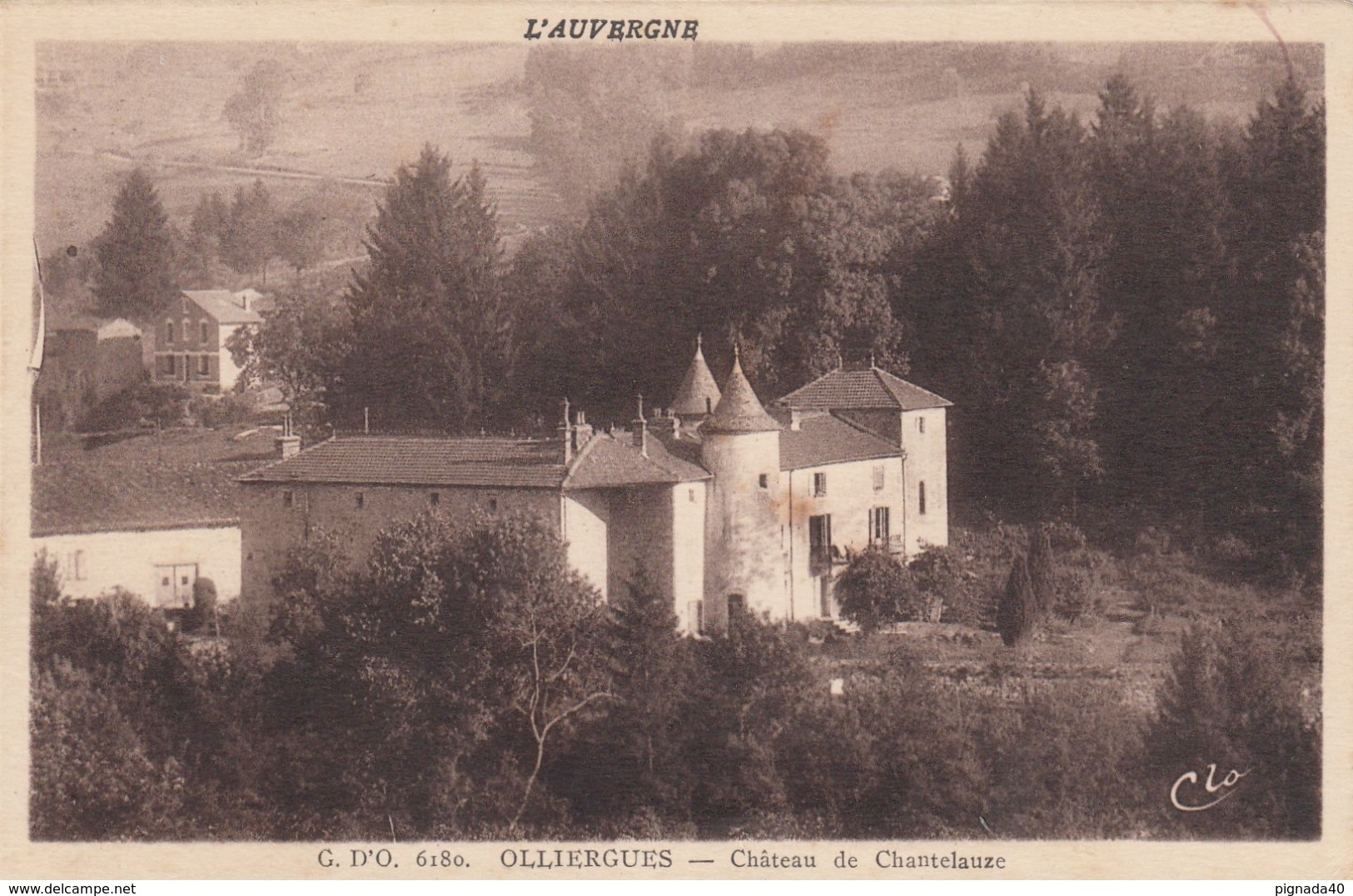 Cp , 63 , OLLIERGUES , Château De Chantelauze - Olliergues