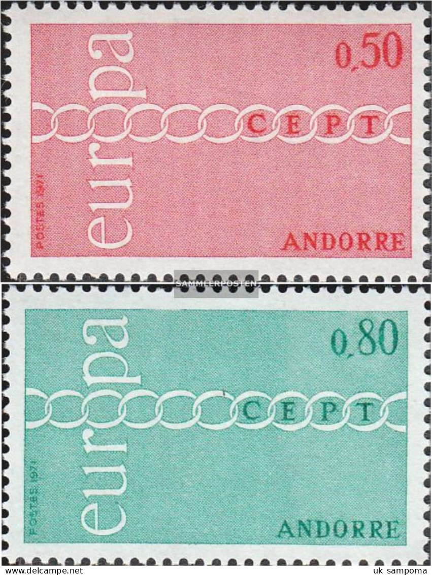 Andorra - French Post 232-233 (complete Issue) Unmounted Mint / Never Hinged 1971 Europe - Unused Stamps