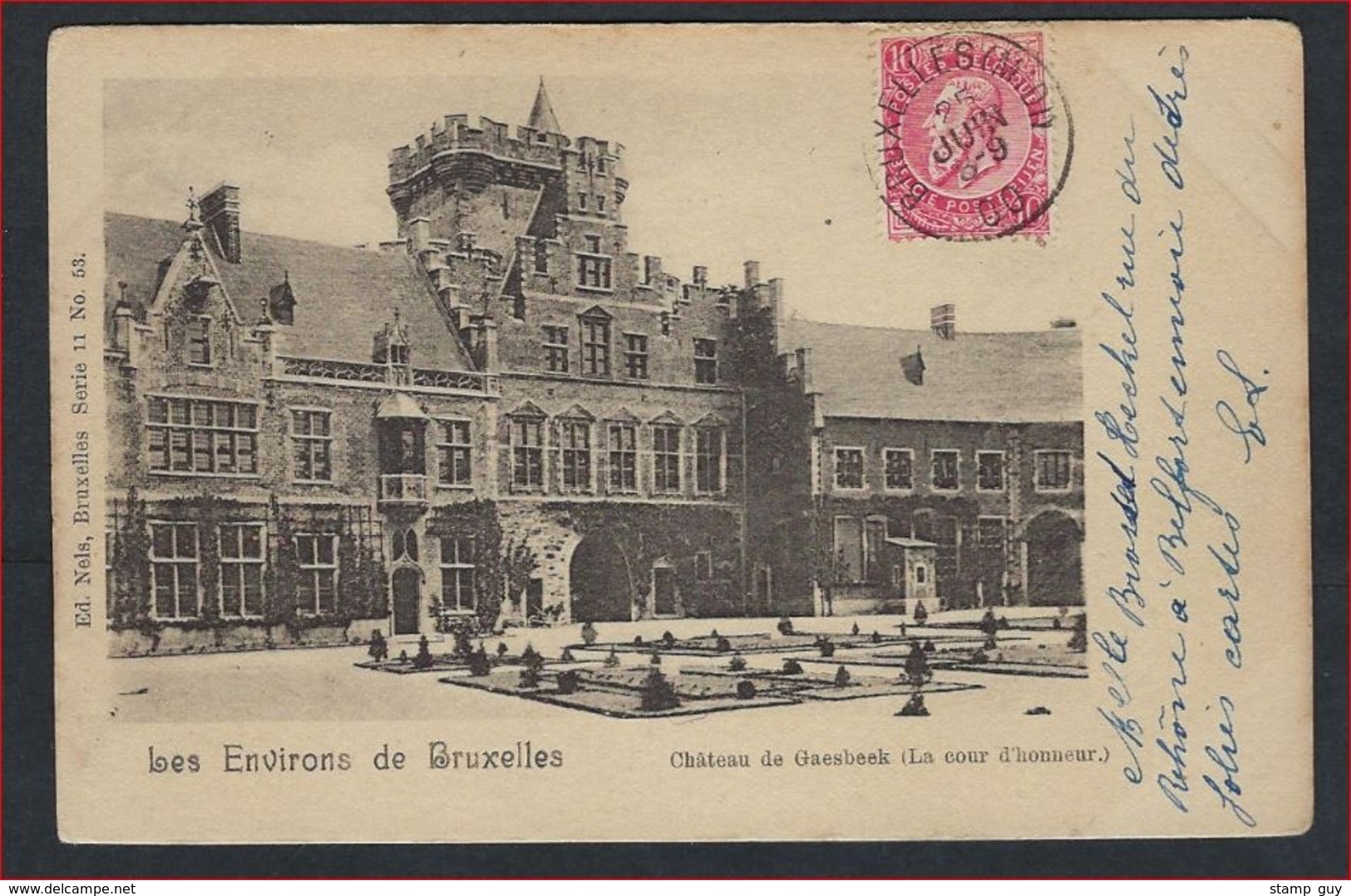 Postkaart Van GAASBEEK - Les Environs De Bruxelles - Château De Gaesbeek ( La Cour D'honneur)  ; Staat Zie 2 Scans ! - Halle