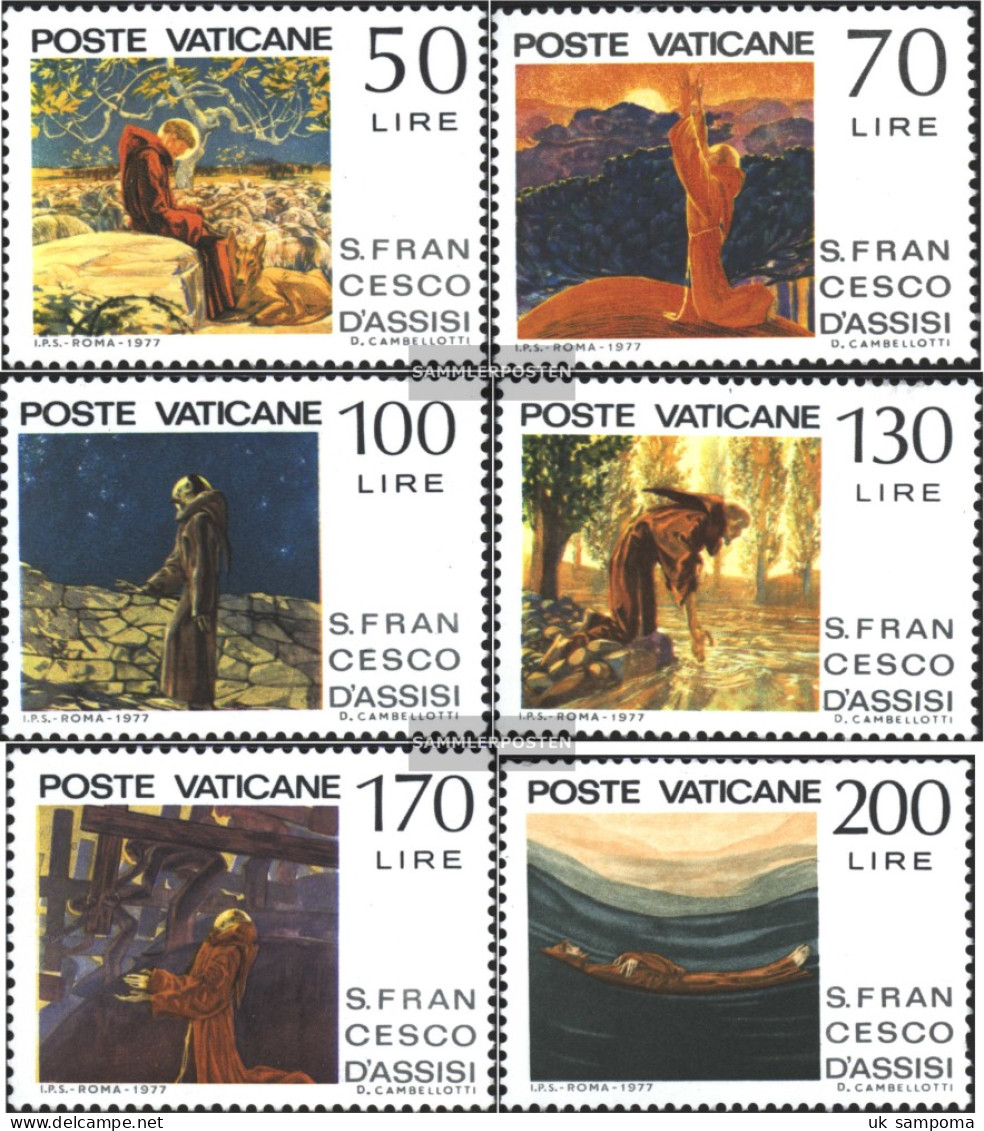 Vatikanstadt 695-700 (complete Issue) Unmounted Mint / Never Hinged 1977 Franz Of Assisi - Unused Stamps