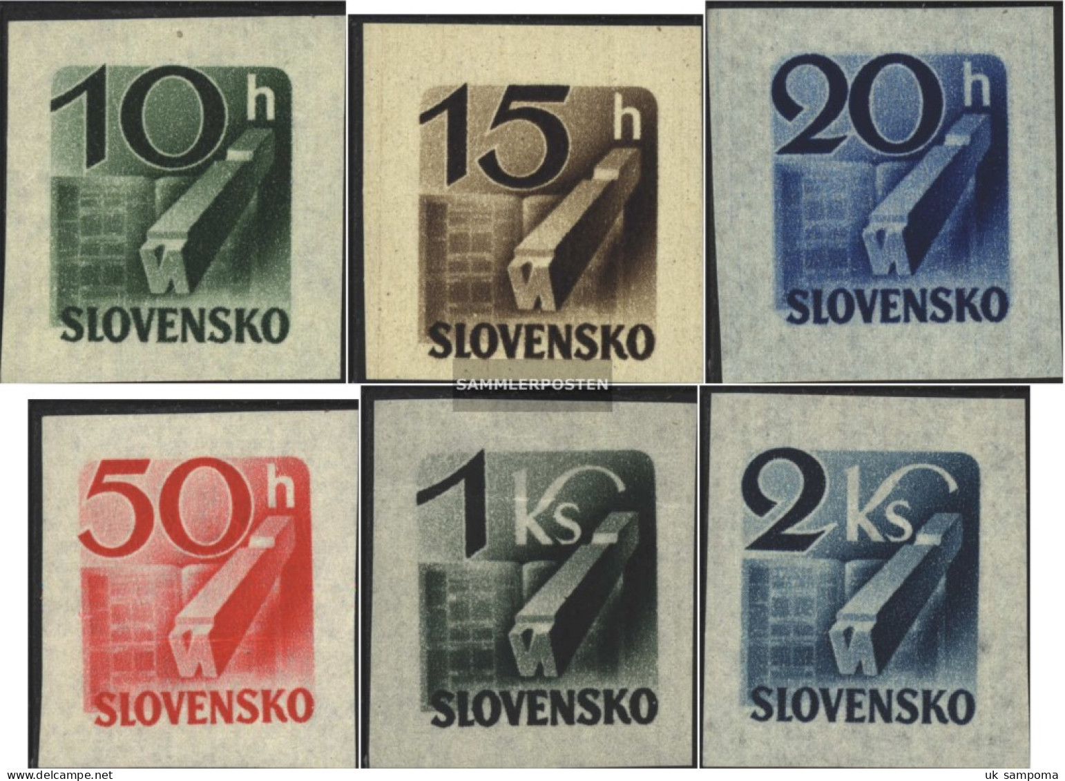 Slovakia 115-120 (complete Issue) Unmounted Mint / Never Hinged 1943 Newspaper Brand - Unused Stamps