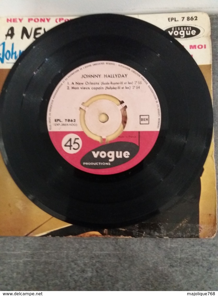 Johnny Hallyday - a new orleans - hey pony - vogue EPL 7862 - 1961