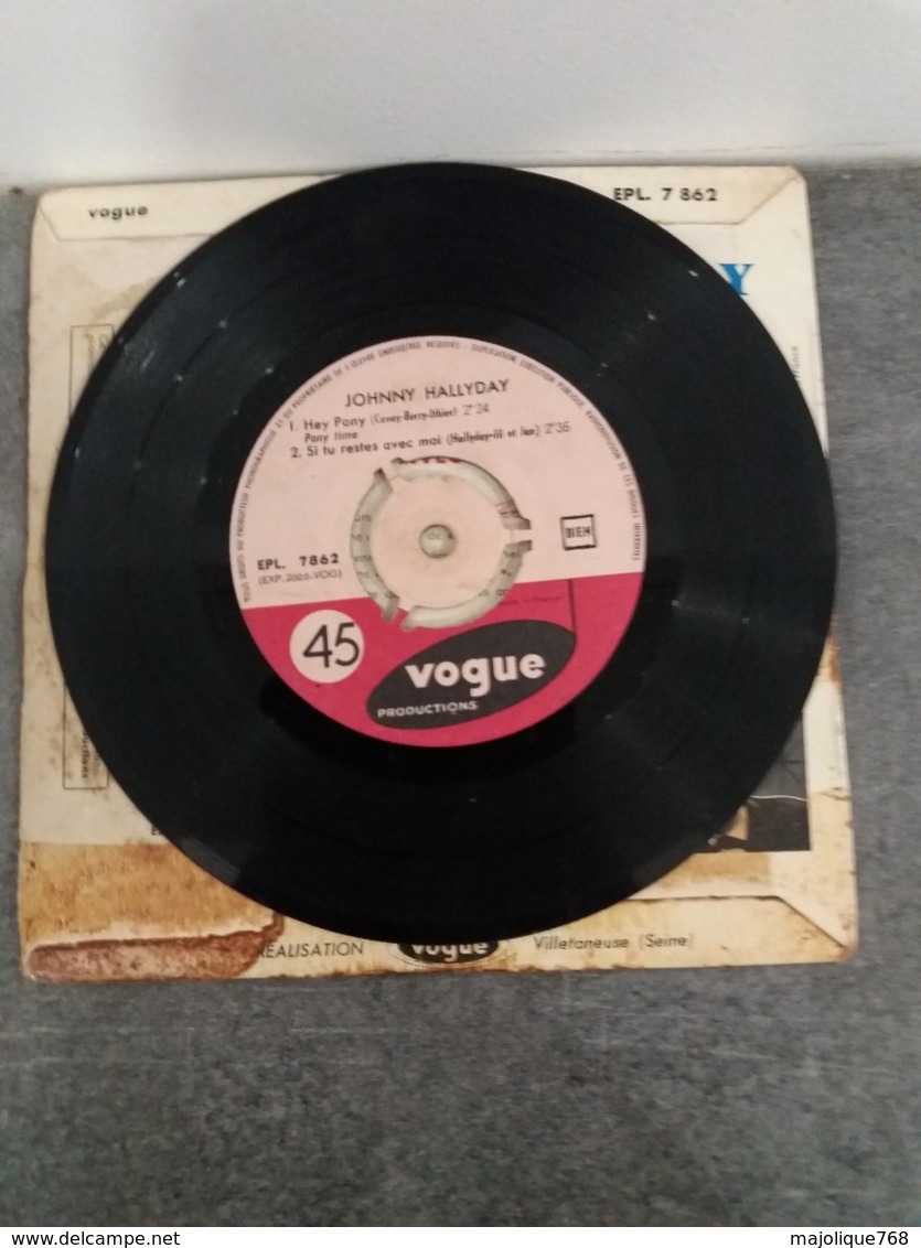 Johnny Hallyday - a new orleans - hey pony - vogue EPL 7862 - 1961