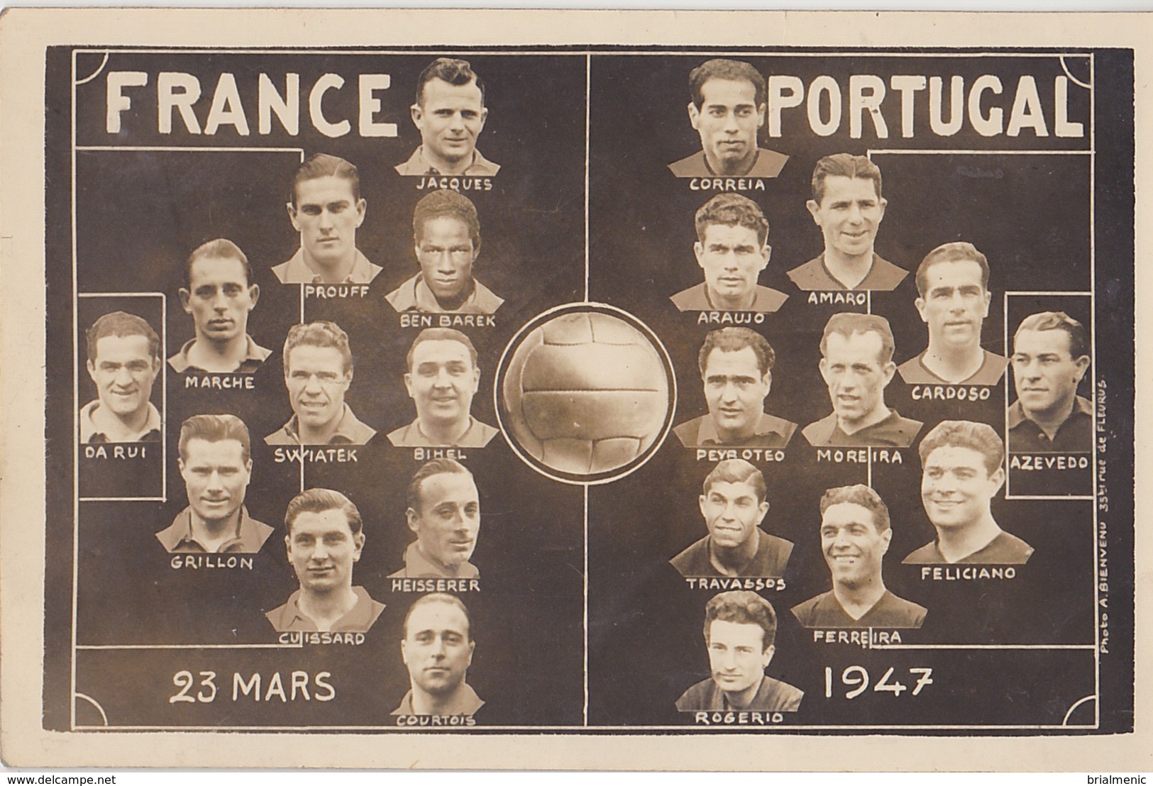 Equipes De FRANCE Et Du PORTUGAL  Lors Du Match Le 23 Mars 1947 - Fútbol