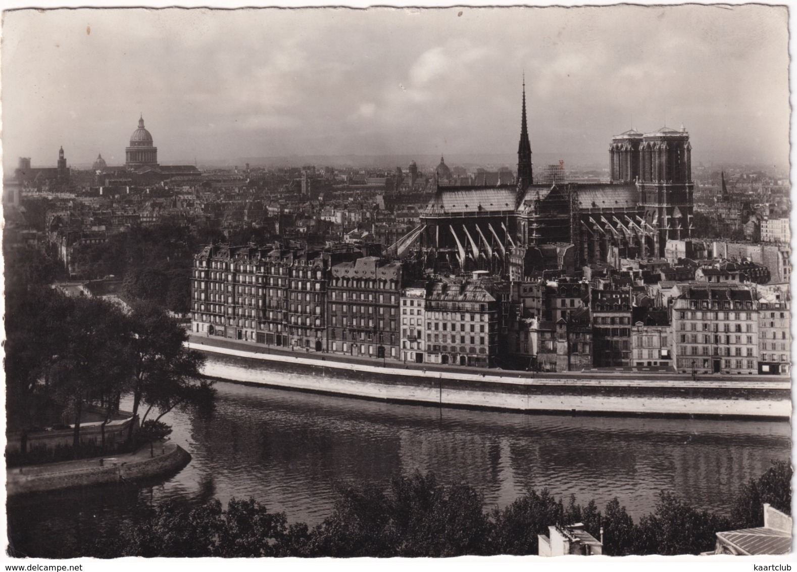 Paris - Vue Générale La Seine - Notre-Dame Et Panthéon - (1942) - Notre-Dame De Paris