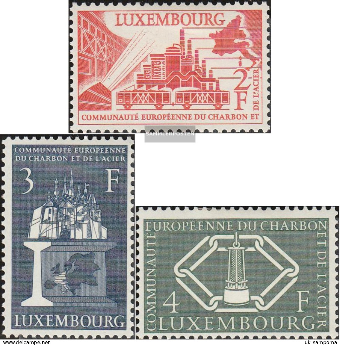 Luxembourg 552-554 (complete Issue) Unmounted Mint / Never Hinged 1956 European Coal And Steel - Unused Stamps