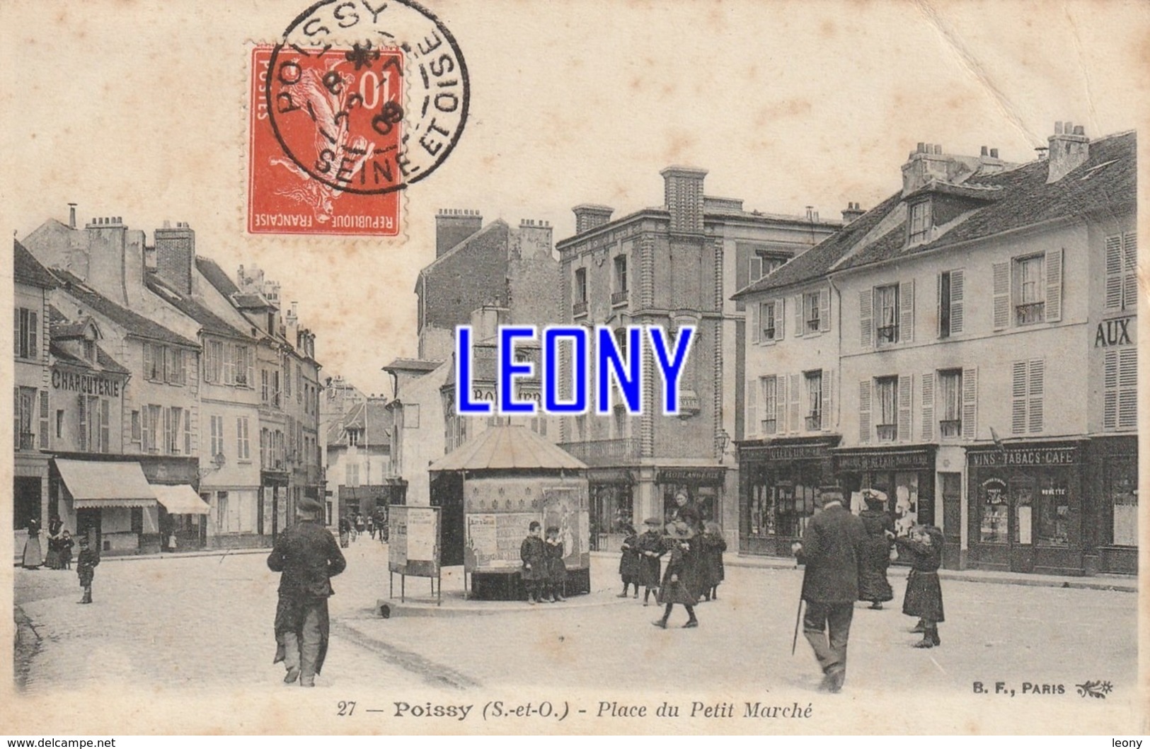 CPA De  POISSY (78) -  PLACE Du PETIT MARCHE N° 27 - BF PARIS  1909 - Poissy