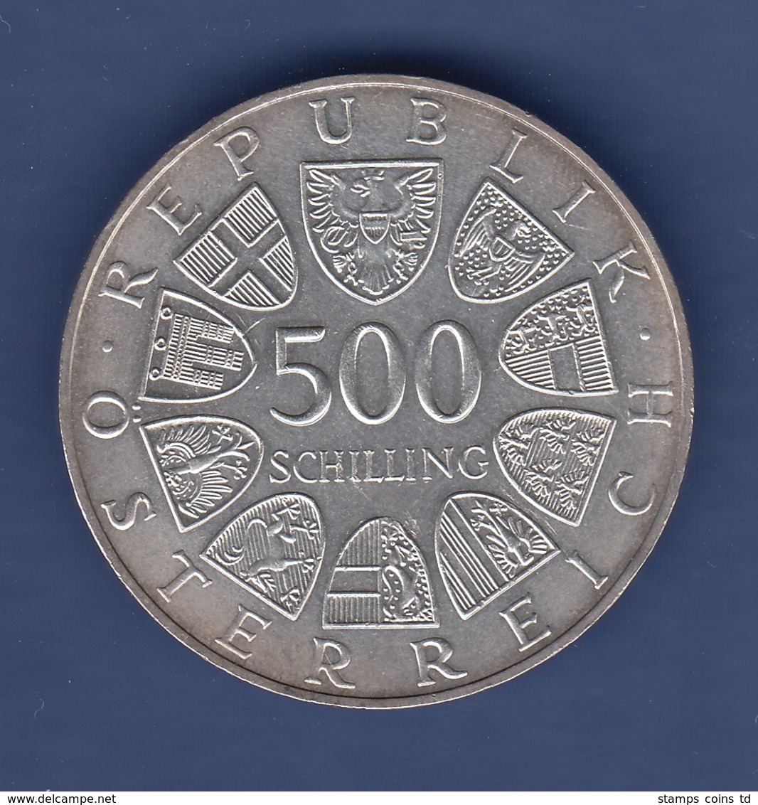 Österreich 500-Schilling Silber-Gedenkmünze 1986, Talermünze Hall In Tirol - Oostenrijk