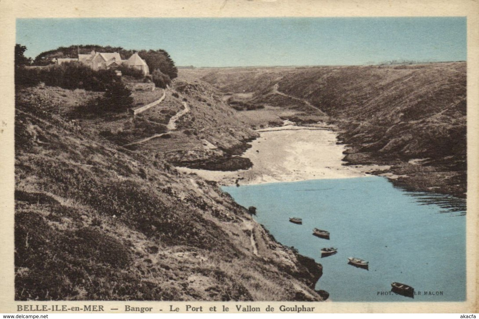 CPA BELLE-ILE-en-MER - Bangor - Le Port Et Le Vallon De Goulphar (145017) - Belle Ile En Mer