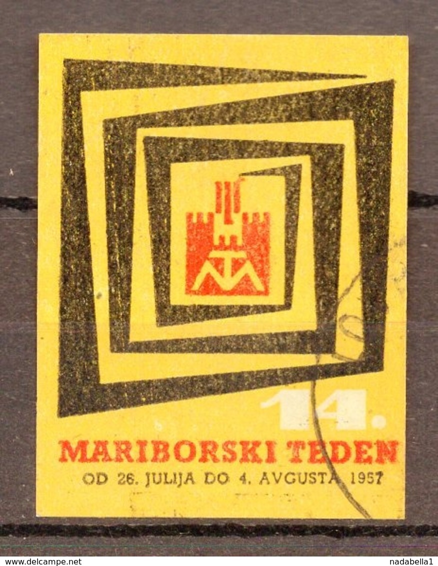 1957 SLOVENIA, MARIBOR, MARIBOR WEEK, POSTER STAMP - Slovenia