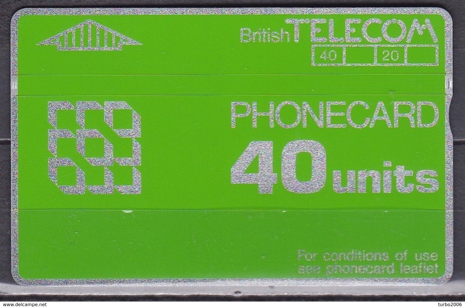 UK Phonecard British Telecom 40 Units - BT Generales