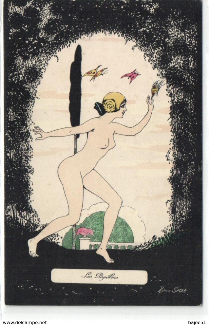 Les Papillons "femme Nue" - Sager, Xavier