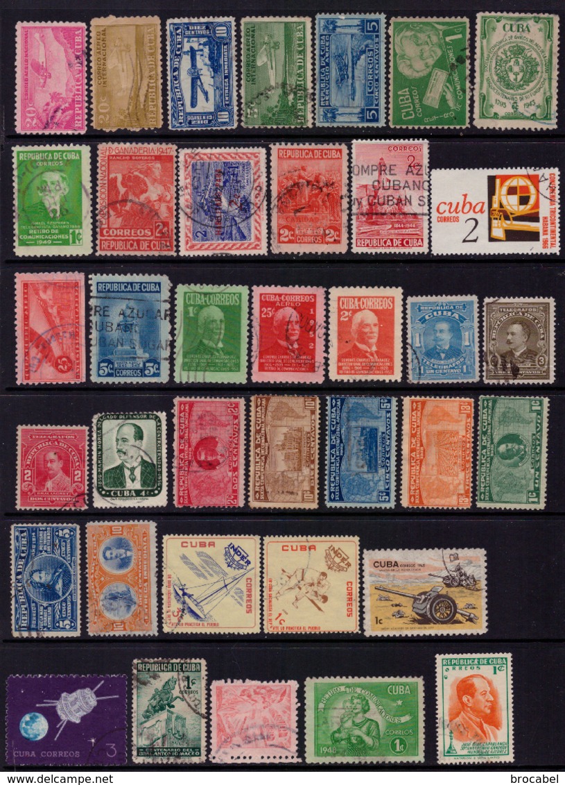 Cuba LOT**/*/ (o)  +- 400 timbres Départ 1€ ! ! !