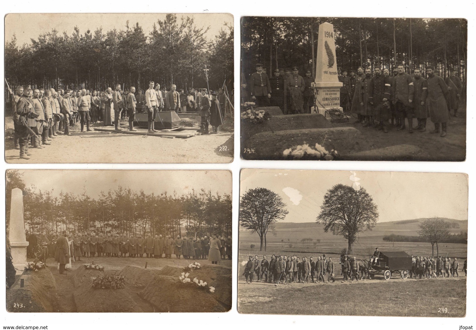 MILITARIA - Lot de 16 cartes photos prises dans des camps de prisonniers Français