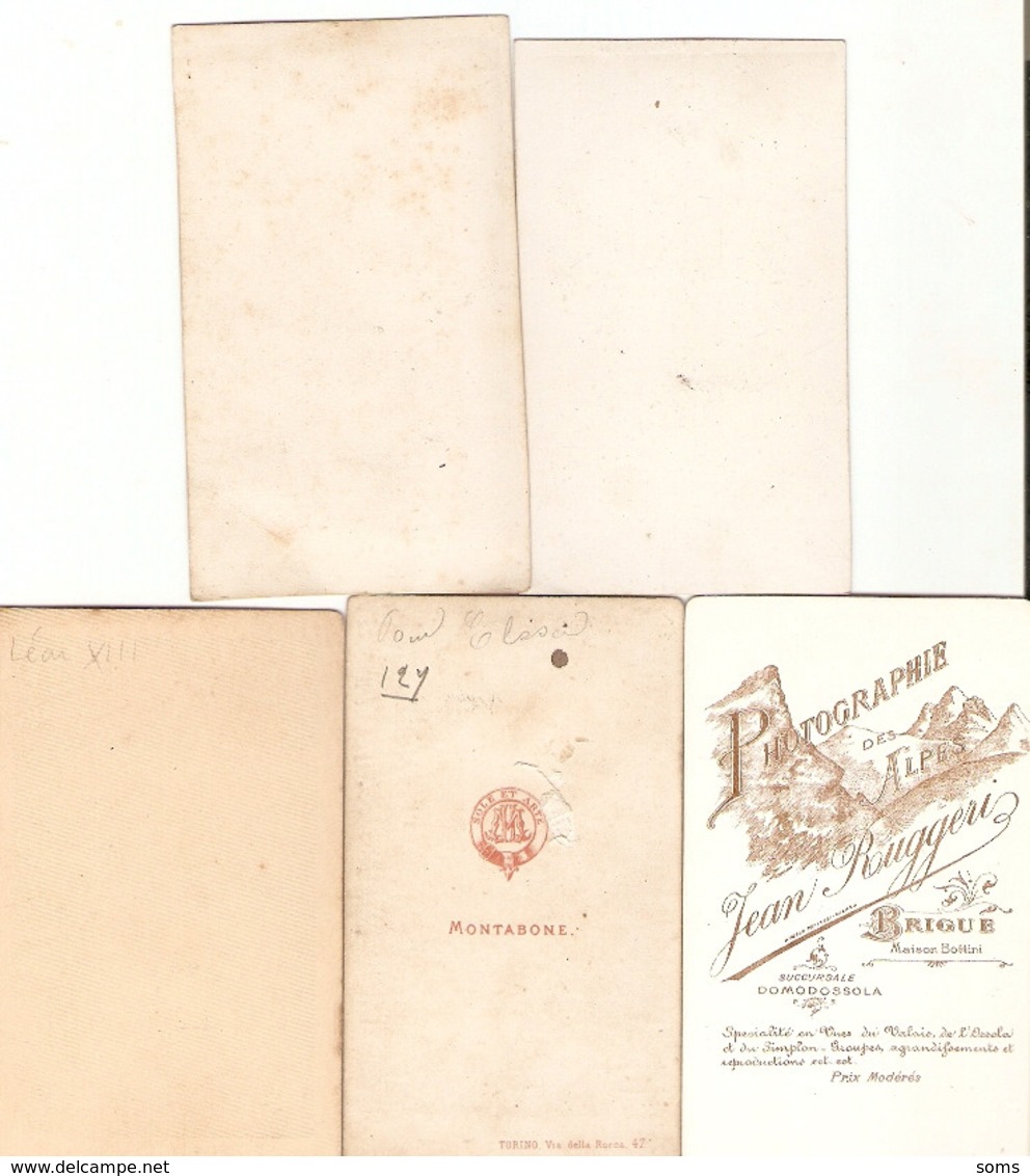 Lot Of 11 Italian Cdv, Montabone Fabre & Bernieri (Torino), Schemboche, Burnel (Bellinzona), Ruggeri (Brigue), 1860-1890 - Antiche (ante 1900)