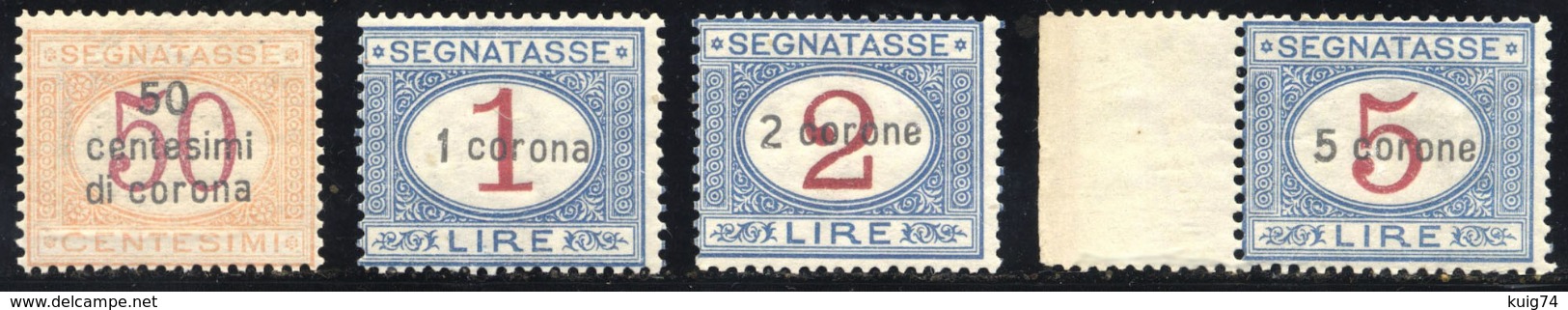 1922 OCCUPAZIONE DALMAZIA SEGNATASSE N.1-4 NUOVI** INTEGRI - MNH - Dalmatië