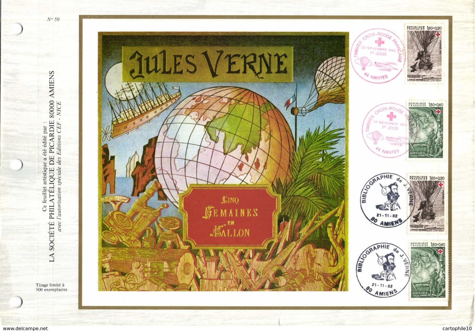 A SAISIR  TRES BELLE COLLECTION SUR JULES VERNE  ( le livre aventures et légendes  + 36 documents philatéliques )