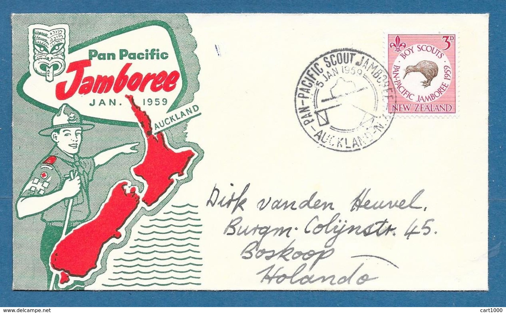 FDC PAN PACIFIC JAMBOREE 1959 BOY SCOUT AUCKLAND - FDC