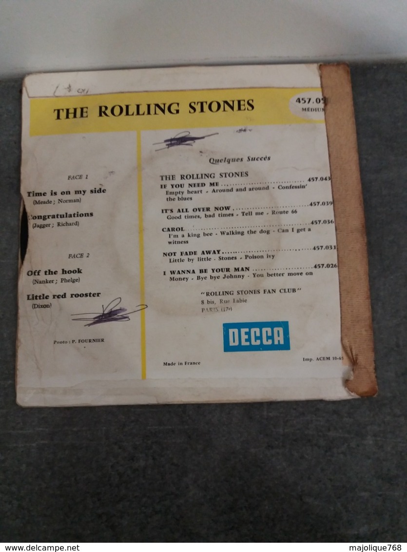 The Rolling Stones - Time Is On My Side - Off The Hook - Decca 457.050 M - 1965 - - Rock