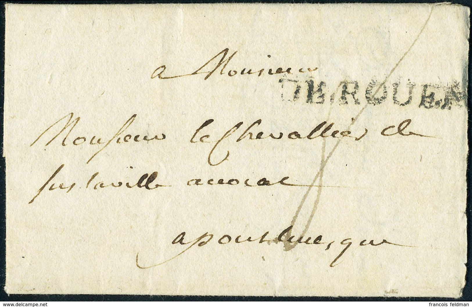 Lettre Marque Postale De Rouen (lenain N° 5), Datée De 1766 Pour Pont L'Evêque, T.B. - Other & Unclassified