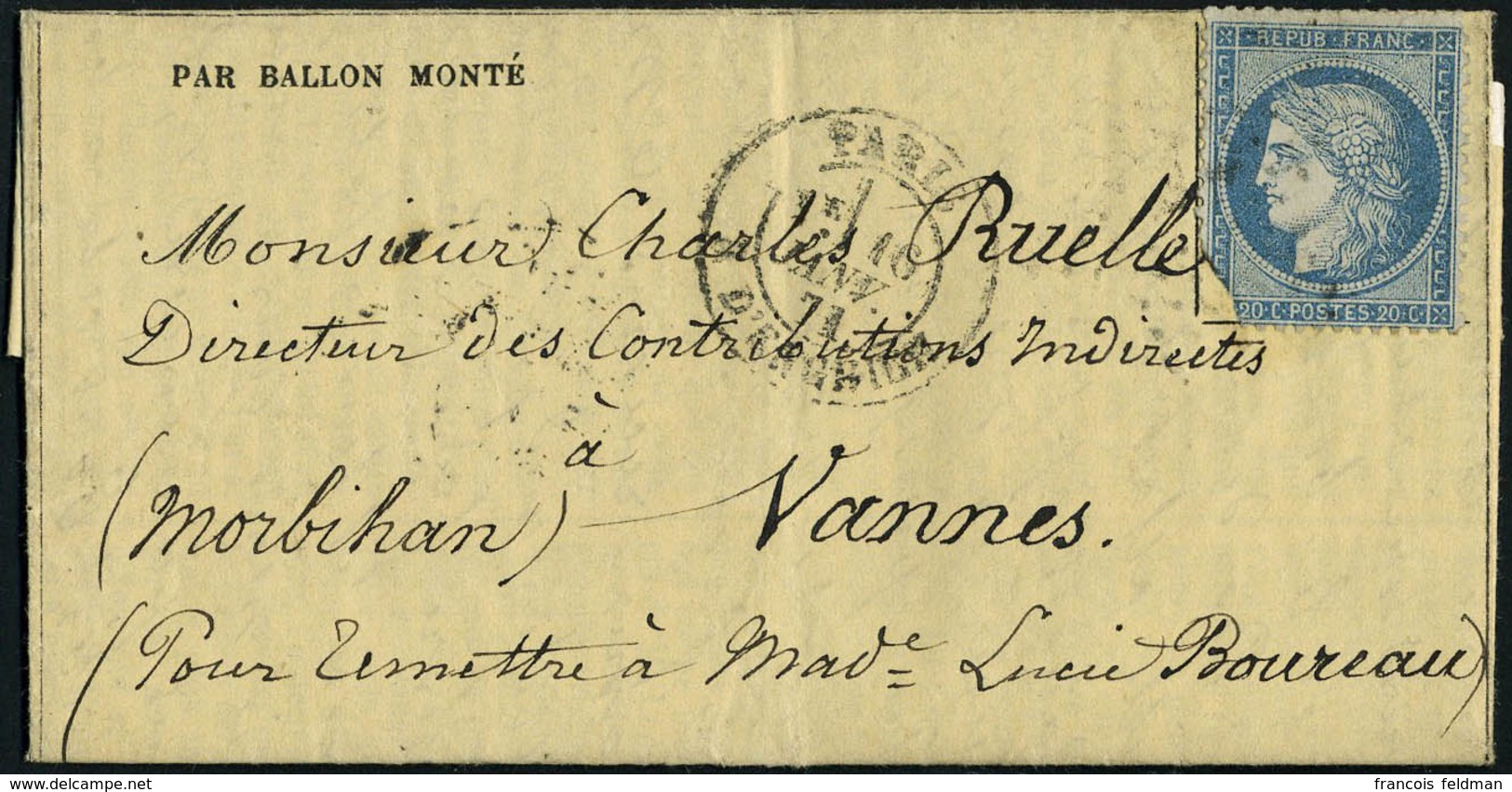 Lettre La Poste De Paris, Gazette Des Absents N° 27, Càd Paris R D'Enghien 16 Janv 71, Pour Vannes, Arrivée Le 28 Janv 7 - Otros & Sin Clasificación