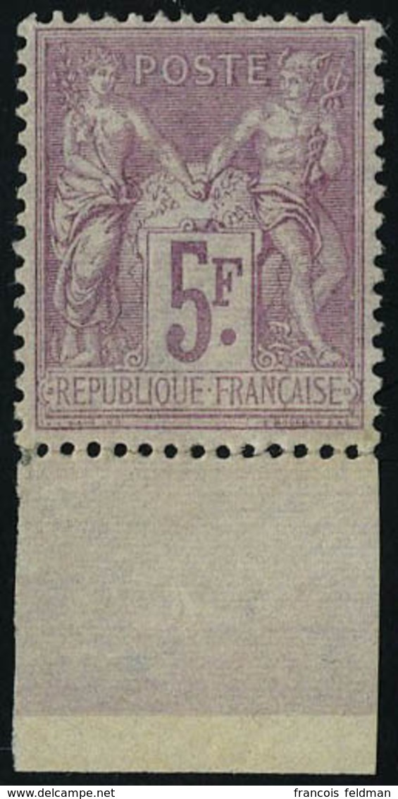 Neuf Avec Charnière N° 95a, 5f Lilas Rose Sur Lilas Très Bien Centré BDF TB Signé A Brun - Other & Unclassified