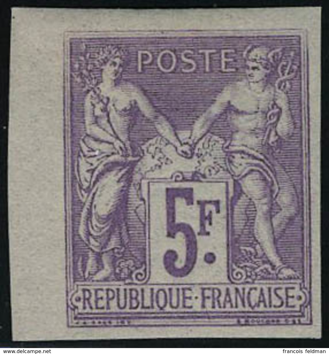 Neuf Avec Charnière N° 95e, 5f Violet Sur Lilas Non Dentelé Cdf, TB - Other & Unclassified
