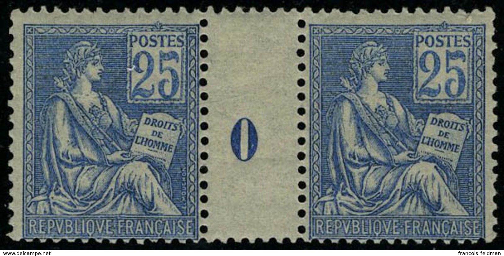 Neuf Sans Charnière N° 114, 24c Bleu Paire Millésime 0 TB - Other & Unclassified